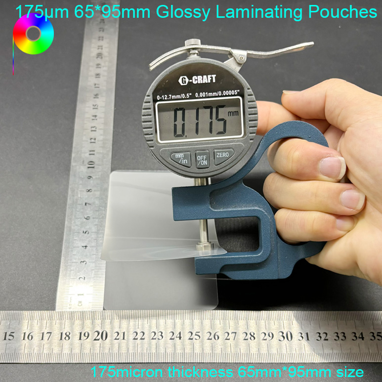 175micron 65*95mm Hot Melt EVA Adhesive Glossy Pouch Lamination Film